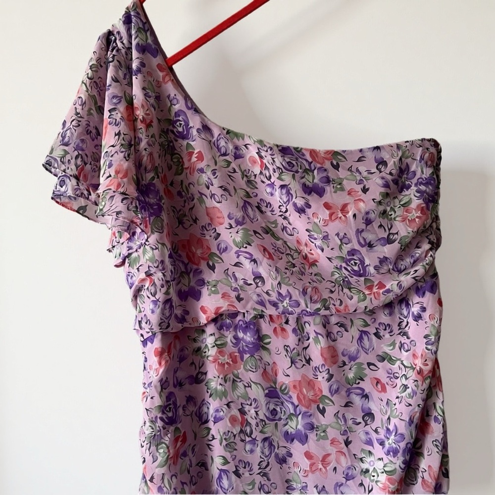 Anthropologie Floret Studios XL NWT One- 
Shoulder Floral Midi Dress - Picture 4 of 10